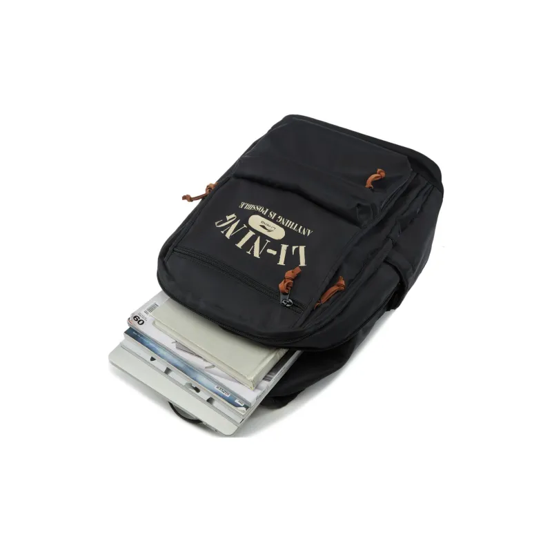 LiNing Polyester Students Backpack Unisex Black-4