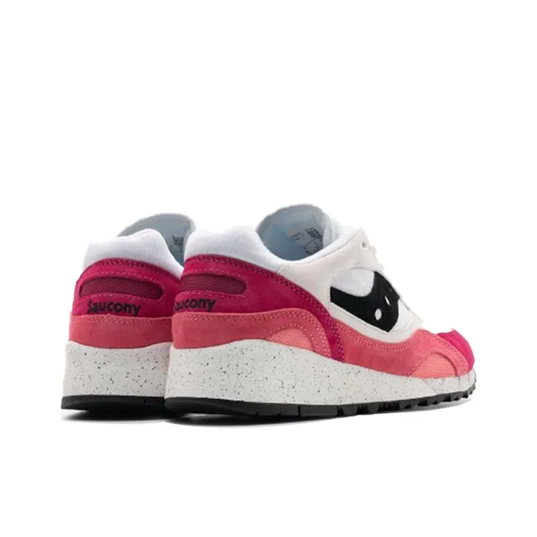 Saucony Shadow 6000 Cushioned Anti-Slip And Wear-Resistant Lightweight Low-Top Shoes Unisex White Pink-3