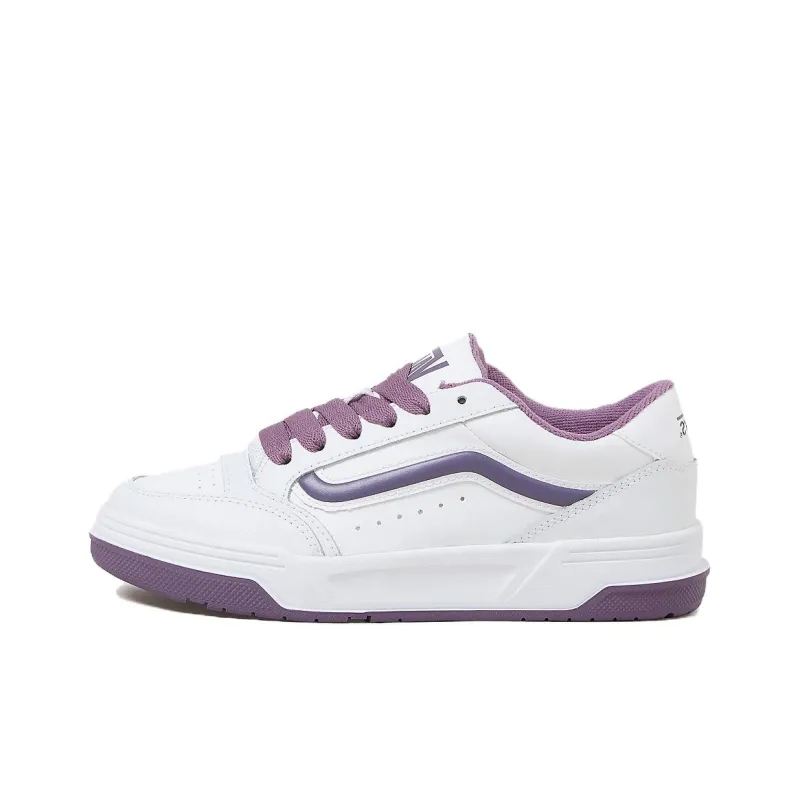Vans Non slip Lightweight Low Top Skateboard Shoes Men's White Purple-0