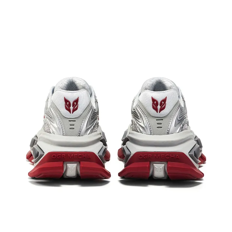 OGR Different Colored Gaze Low Top Chunky Sneakers Unisex Crimson-3