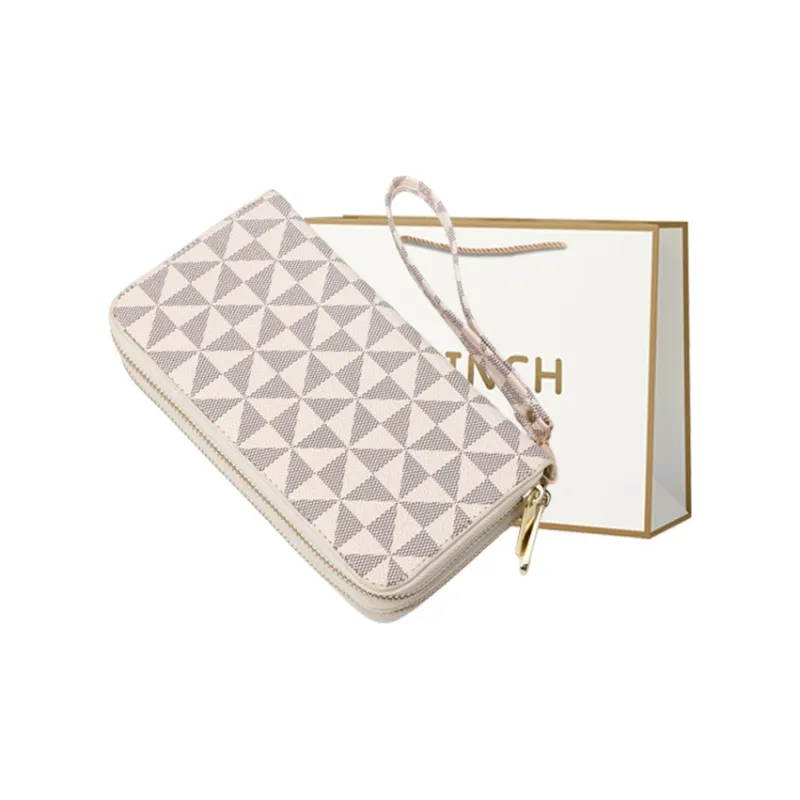 BRINCH Printed Material Wallet Regular Unisex Black/Coffee/White-6