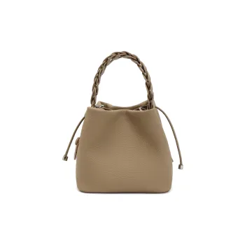 BELLE Cow Leather Bucket Bag, One Shoulder Handbag Regular Women's Multicolor