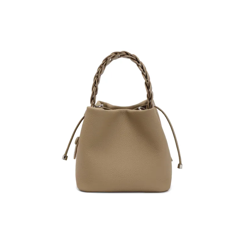 BELLE Cow Leather Bucket Bag, One Shoulder Handbag Regular Women's Multicolor-0