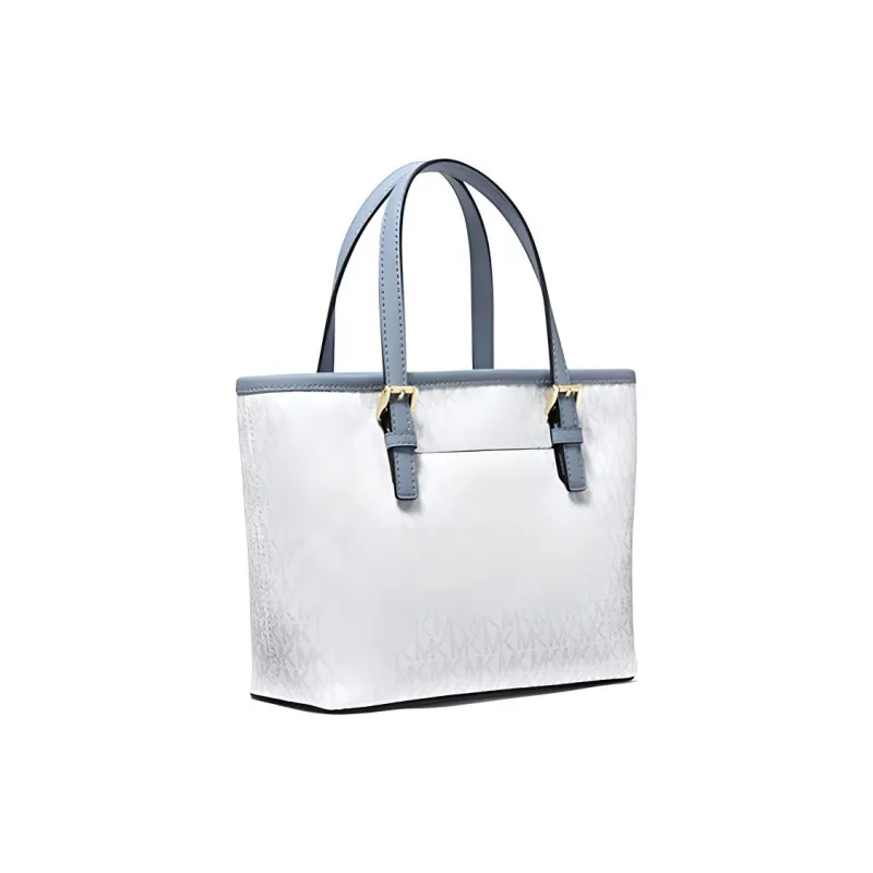 MICHAEL KORS Polyurethane Tote Bag Shopping Bag Shoulder Bag Crossbody Handbag Mini Women's Blue White Multicolor-1