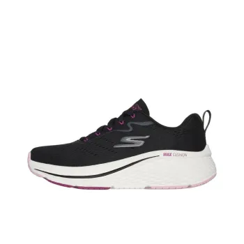 Skechers Max Cushioning Anti Slip Wear Resistant Low Top Casual Shoes Women's Black Purple