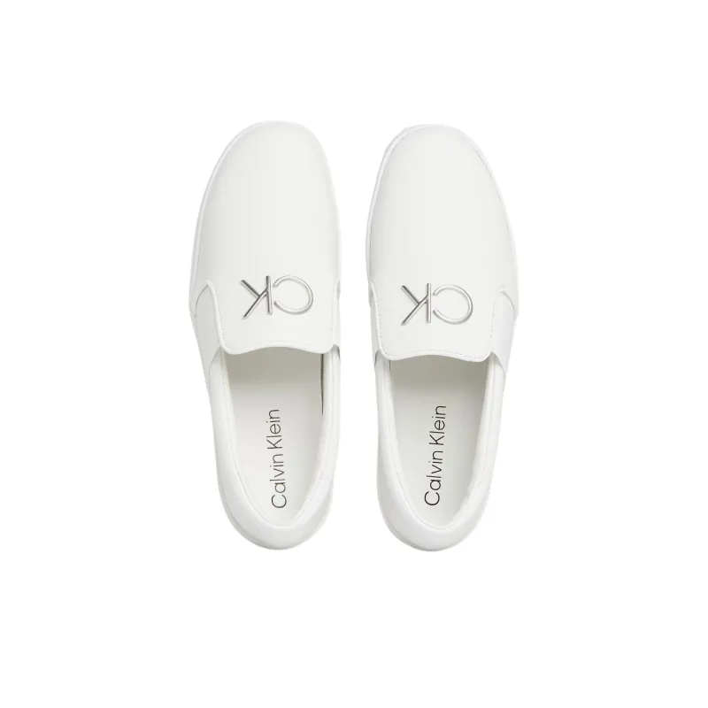 CALVIN KLEIN Low-Top Skateboard Shoes 4cm Women's White-3