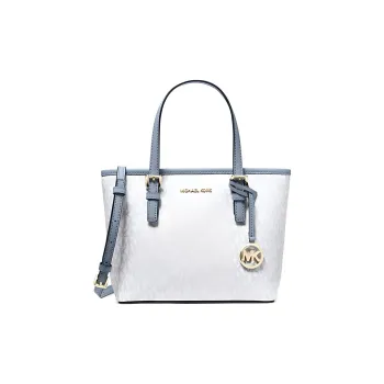 MICHAEL KORS Polyurethane Tote Bag Shopping Bag Shoulder Bag Crossbody Handbag Mini Women's Blue White Multicolor