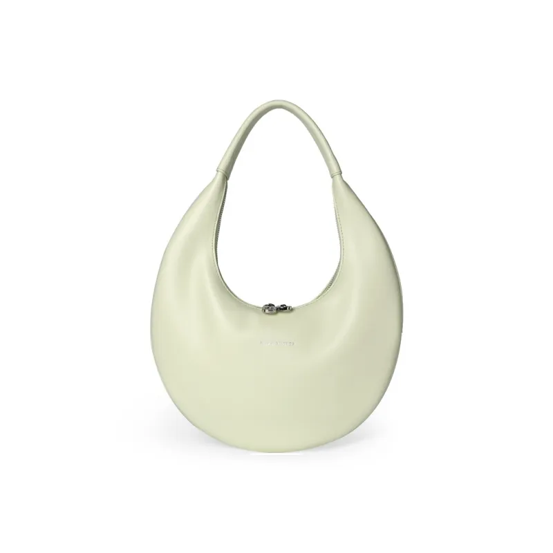 Abbott-VINTAGE Cow Leather HOBO Bag Shoulder Bag Regular Women's White/Black/Green-6