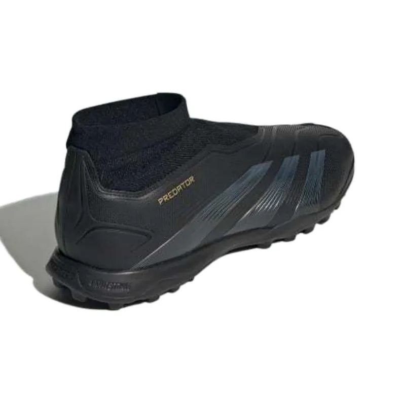 Adidas Predator League Laceless Turf Core Black Carbon Gold Metallic-2