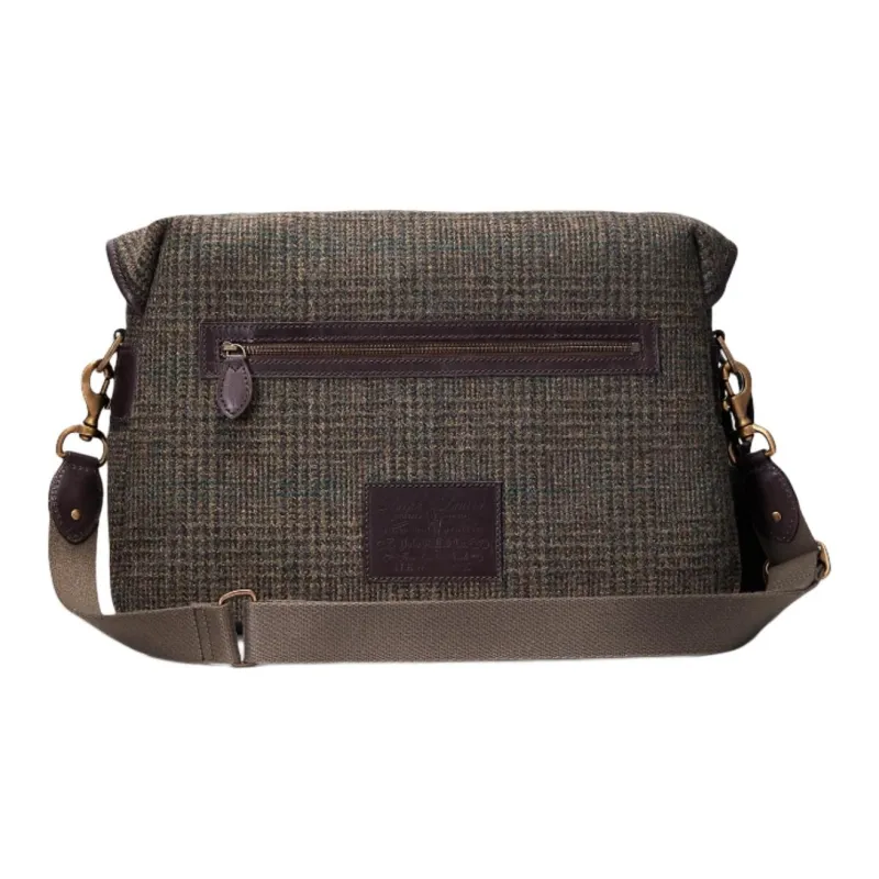 Polo Ralph Lauren Vintage Tweed Messenger Bag Shoulder Bag Crossbody Bag Men's Brown-2