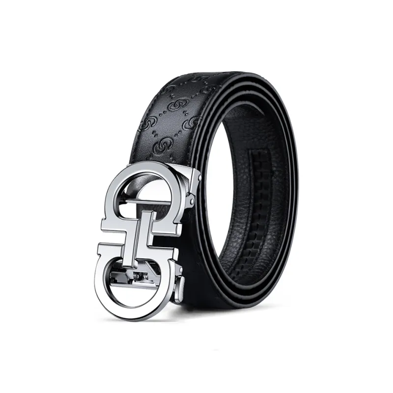 AUGTARLION Fashion Versatile Double G Lightweight Luxury Business Automatic Buckle Leather Belts Men's Width  3.5cm-6