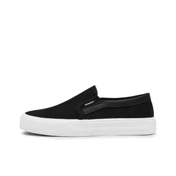 Warrior Slip on Shoes Wear resistant, Lightweight, Breathable, And Non slip. Low Top Canvas Shoes Men's Black