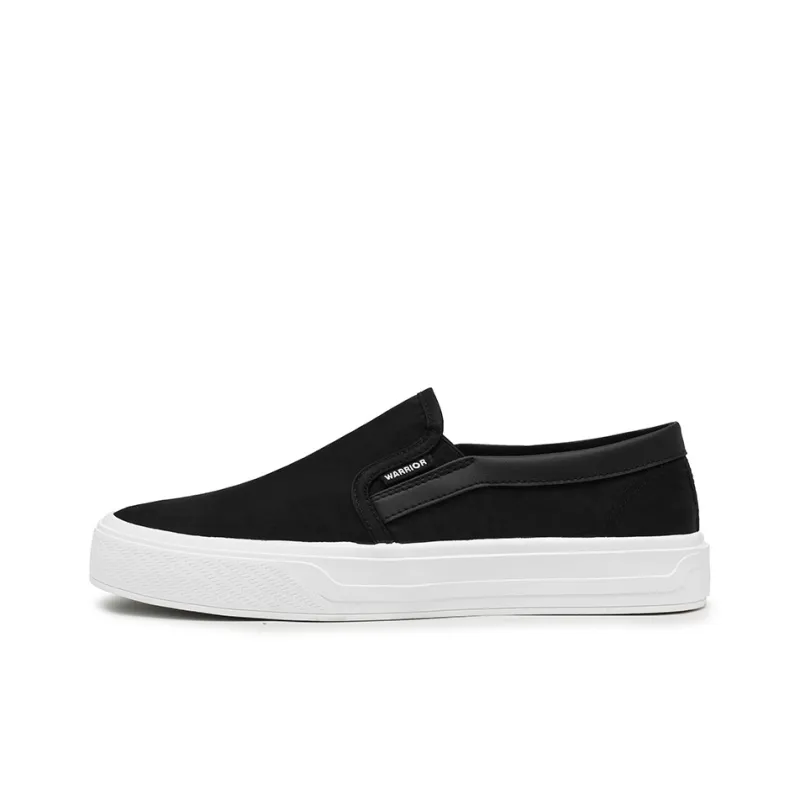 Warrior Slip on Shoes Wear resistant, Lightweight, Breathable, And Non slip. Low Top Canvas Shoes Men's Black-0