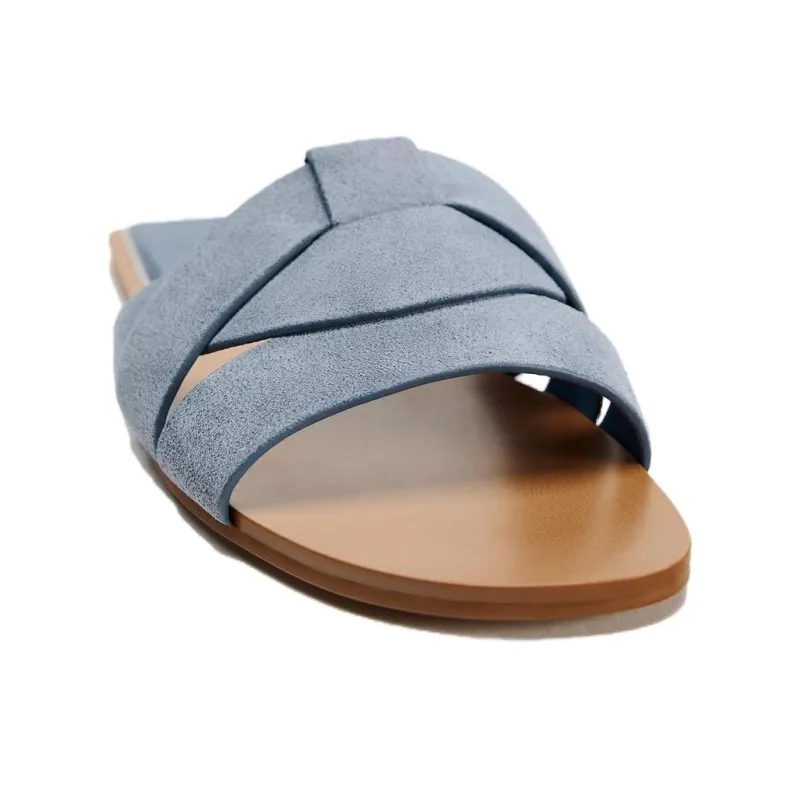 ZARA Slip Resistant Slide Slippers Women's Blue-3