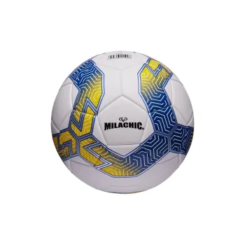 MILACHIC Size 4 Size 5 Soccer TPU Machine Stitched Soccer Ball Unisex White Blue Yellow