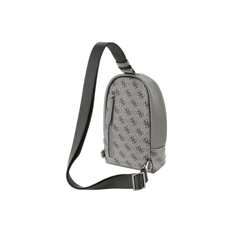GUESS Polyurethane Crossbody Bag Shoulder Bag Mini Men's Gray-2