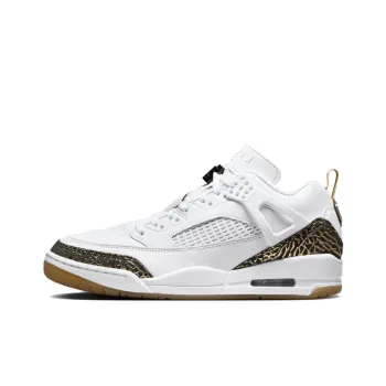 JORDAN Spizike Low White Metallic Gold