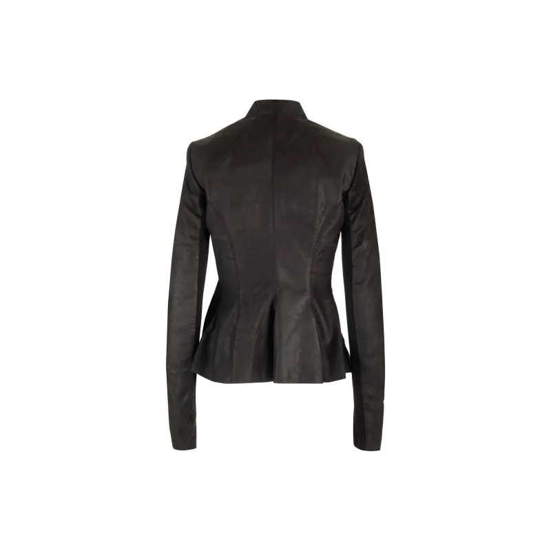 RICK OWENS Cracked Effect Wrapped Jacket-1