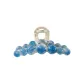 Blended Blue Round Bead Tubas Claw Clip