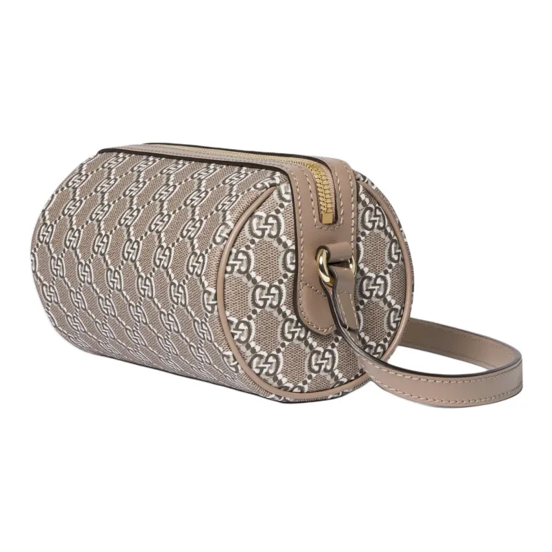 GUCCI Printed Leather Crossbody Bag Shoulder Bag Women's Taupe-1