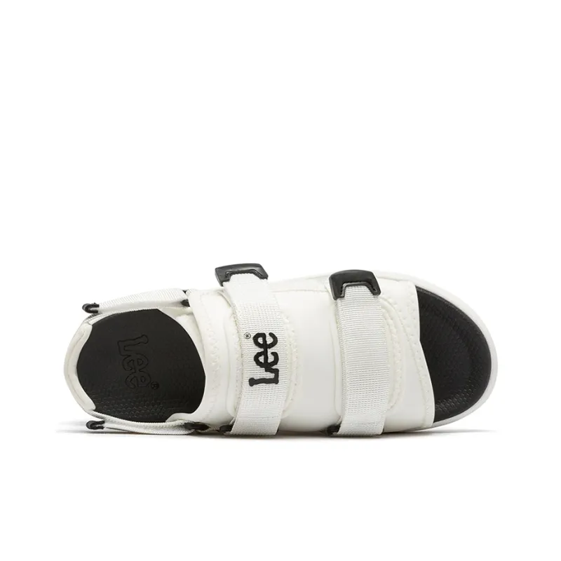 Lee Beach Sandals Unisex White/Black-2