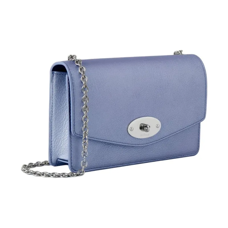 Mulberry Darley Two Tone Metallic Goatskin Handheld Crossbody Bag Shoulder Bag Women's Light Lilac Purple-1