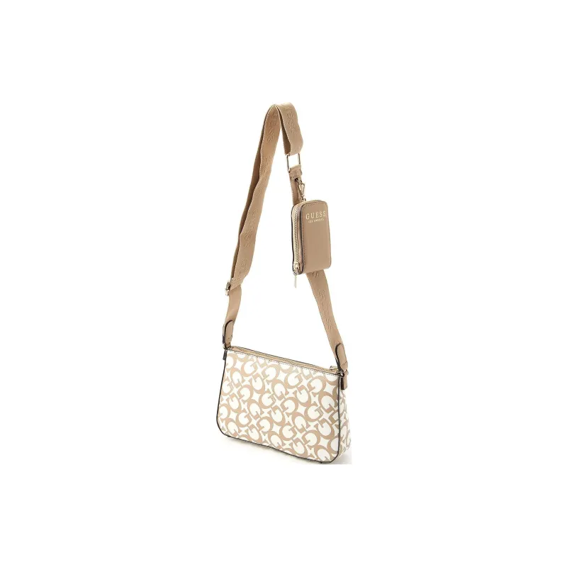 GUESS Polyurethane Crossbody Bag Shoulder Bag Mini Women's Beige-2