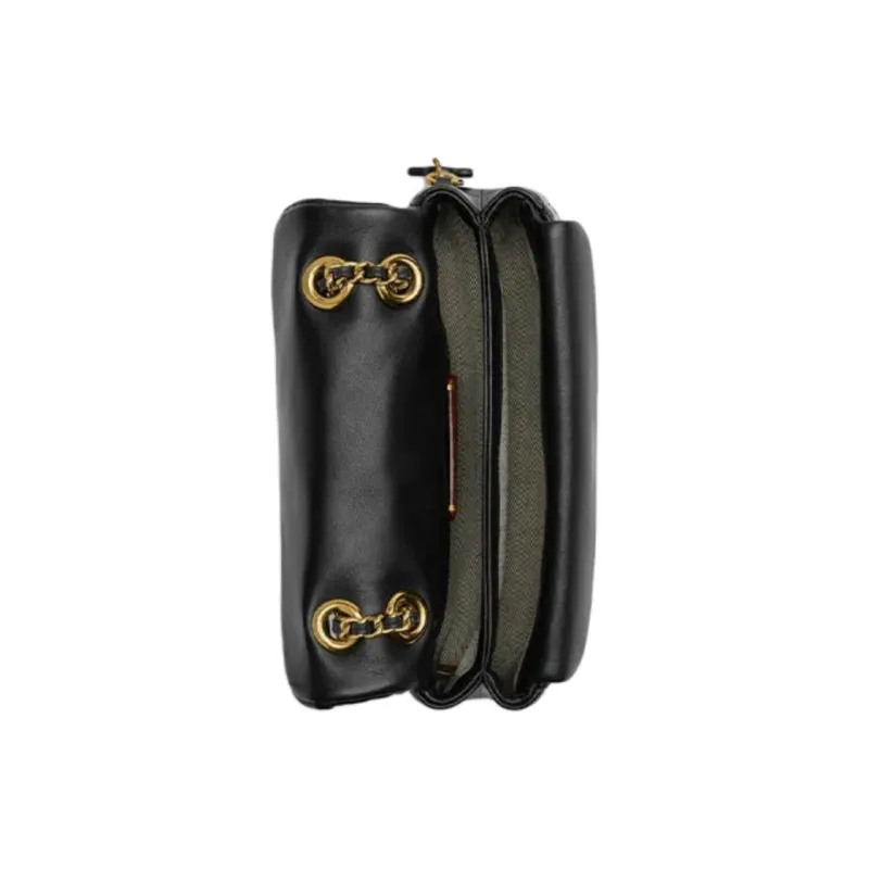 COACH Tabby Sheepskin Pillow Bag Crossbody Bag Shoulder Bag Small Size Women's Black-3