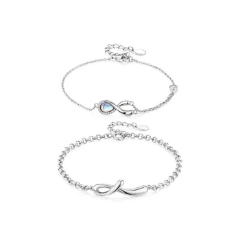 KADER S925 Silver Bracelet Pair Unisex