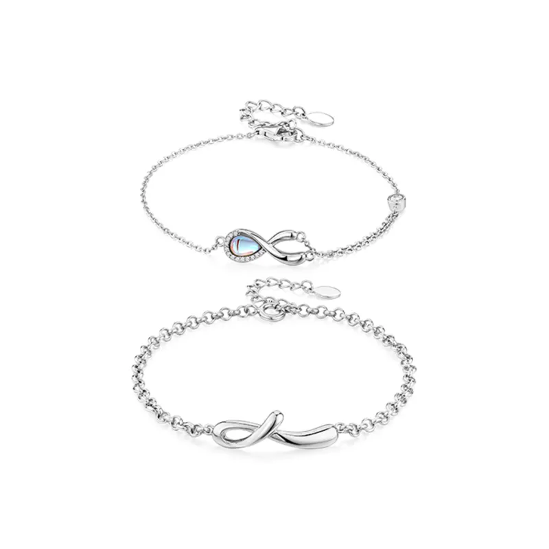 KADER S925 Silver Bracelet Pair Unisex-0