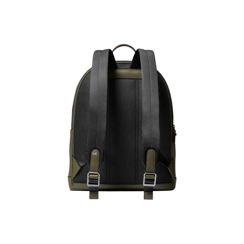 MICHAEL KORS Hudson Leather Backpack Men's Olive-4