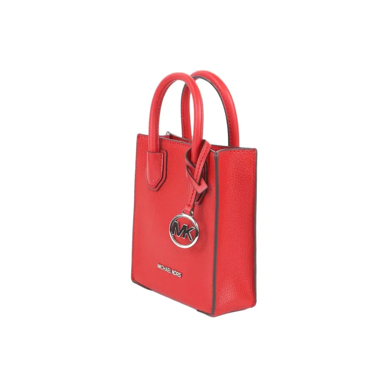 MICHAEL KORS Mercer Pebble Leather Tote Bag, Shopping Bag, Portable Crossbody Bag, Shoulder Bag Mini Women's Bright Red-1