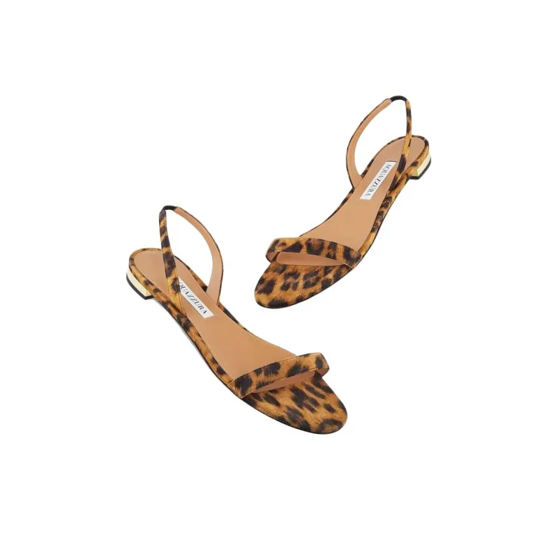 AQUAZZURA So Nude Strap Sandals Women's Yellow Black-4