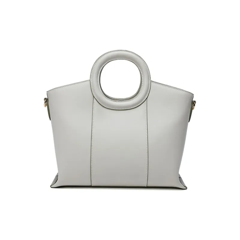 Ancient Yi Xi Cow Leather Cheongsam Elegant Mom Handbag Crossbody Bag Women's Jade Hairpin Asphalt Gray-2