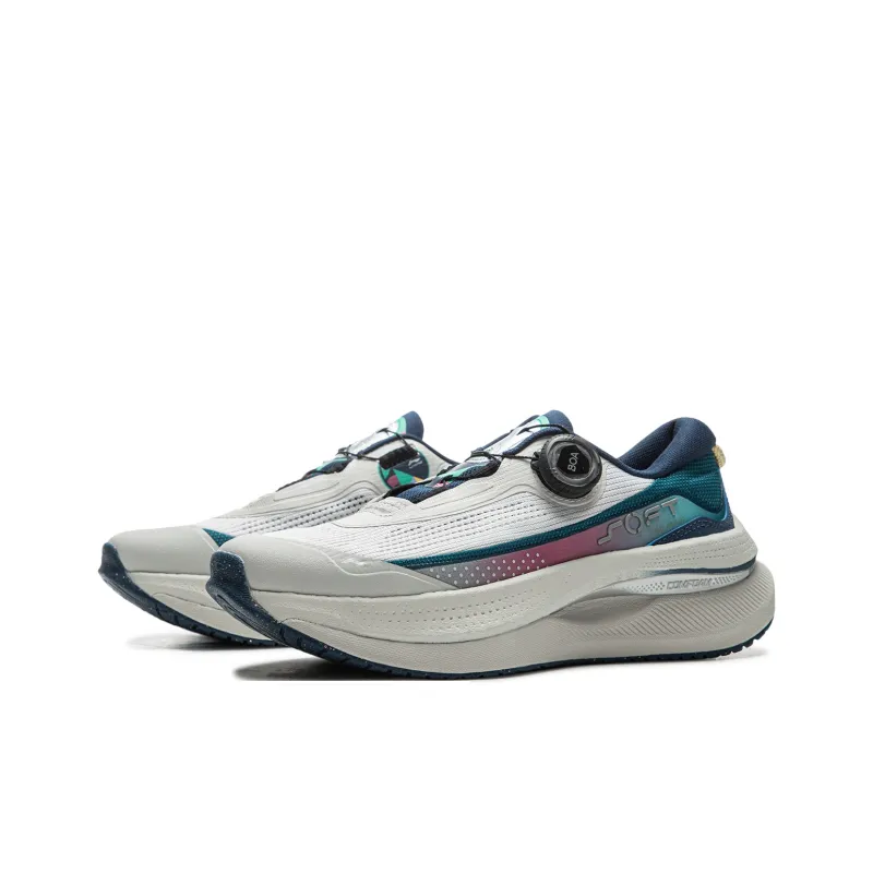 LiNing Soft Go Ma Cushioning Anti-Slip Wear-Resistant Breathable Support Rebound Low-Top Casual Shoes Women's Blue-2