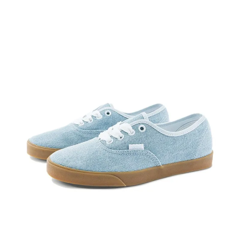 Vans Authentic Non slip Lightweight Low Top Skateboard Shoes Unisex Light Blue-2