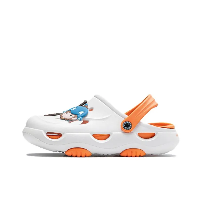 FAIRWHALE Beach Sandals Men's Beige Brown/White/Orange-0