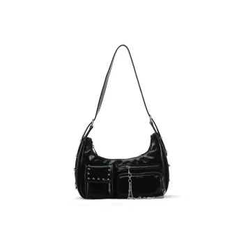 Gudair PU Shoulder Bag Regular Women's Black/Gray