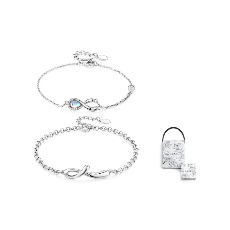 KADER S925 Silver Bracelet Pair Unisex-7