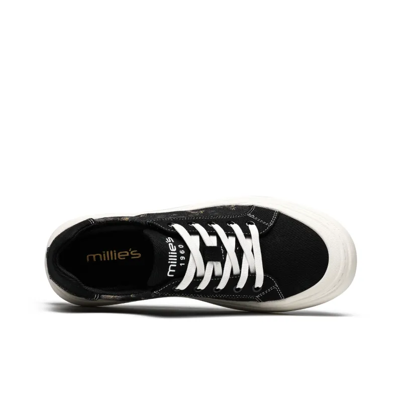 Millies Canvas Shoes Men Low Top Black-3