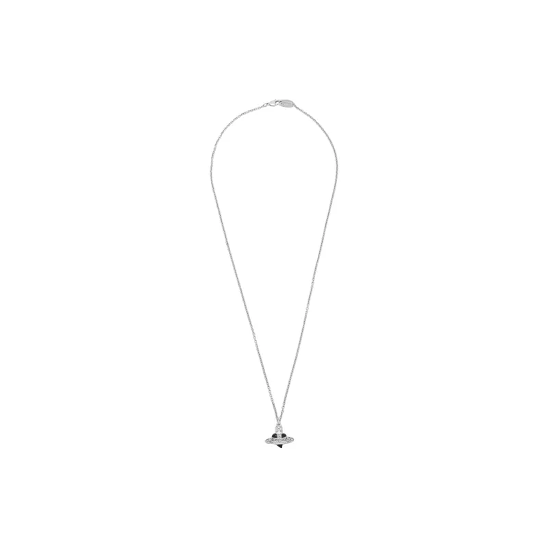 Vivienne Westwood Diamond Necklaces Unisex Silver-2