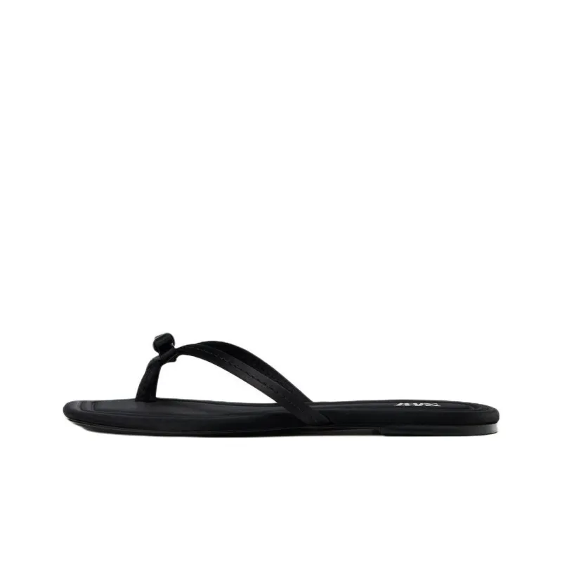 ZARA Trf Flip Flops Women's Black-0