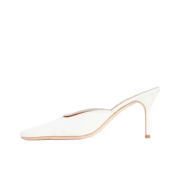 Staud Closed Toe Slippers 9cm Women's White