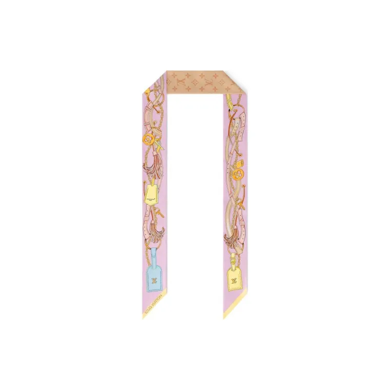 LOUIS VUITTON Silk Silk Scarves Unisex Violet-0