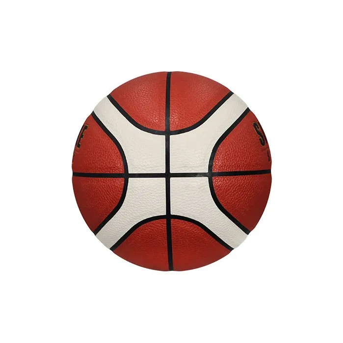 SIPAKESPORT PU Basketball Brown White Multicolor Size 7 Match Unisex-3