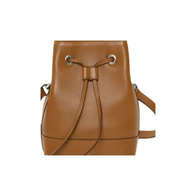 AU DEPART Calfskin Suede Blend Shoulder Bag Crossbody Bag Handbag Small Size Women's Conyac Brandy Color-4