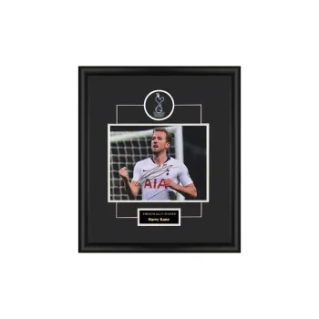 Three For Harry Kane Signed Photo Framed Included SA Certificate Tottenham Hotspur Era Great Britain Star
