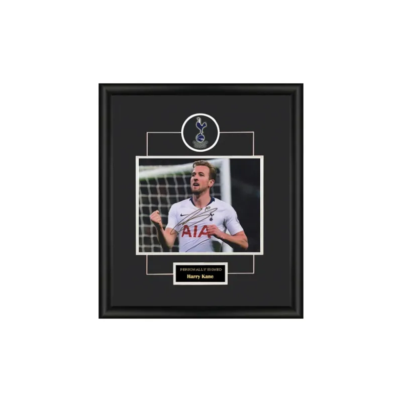 Three For Harry Kane Signed Photo Framed Included SA Certificate Tottenham Hotspur Era Great Britain Star-0