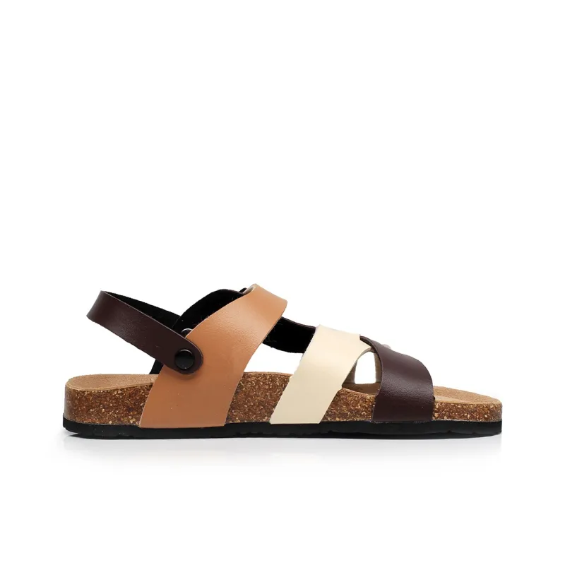 Golofi Double Layered Cork Slippers Roman Sandals Men's-11