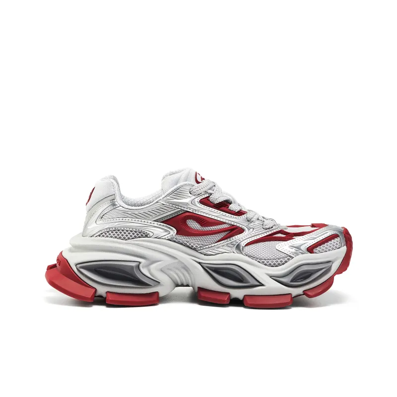 OGR Different Colored Gaze Low Top Chunky Sneakers Unisex Crimson-1